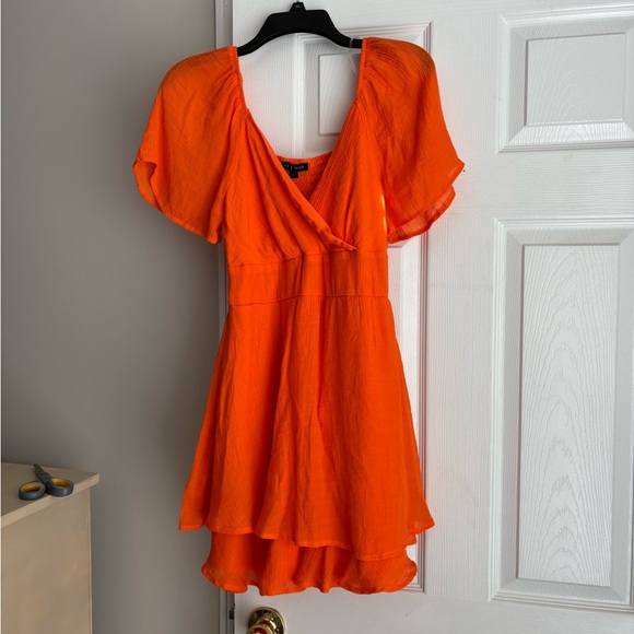 As U Wish Dresses & Skirts - As U Wish Vibrant Orange Mini Dress